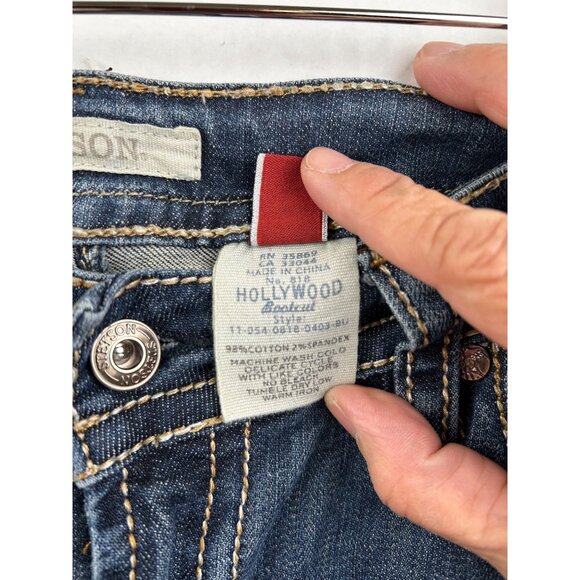 Stetson Hollywood Bootcut Jeans Womens Western Y2K Rodeo Country Glam Style 12 - Picture 4 of 12